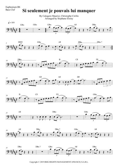 Si Seulement Je Pouvais Lui Manquer (arr. Stephane ELSINY)