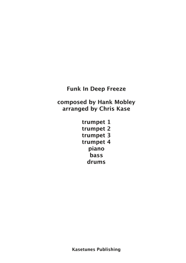 Funk In Deep Freeze (arr. Chris Kase)