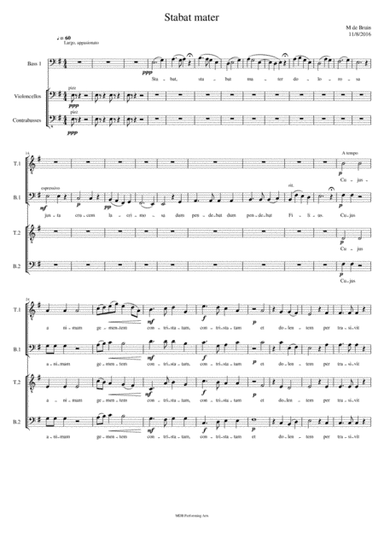 Stabat mater for 2 Choirs, String orchestra and organ + Parts