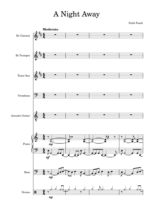 A Night Away - Score Only