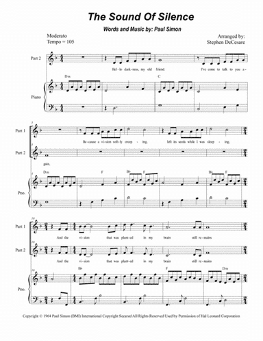 The Sound Of Silence (arr. Stephen DeCesare)