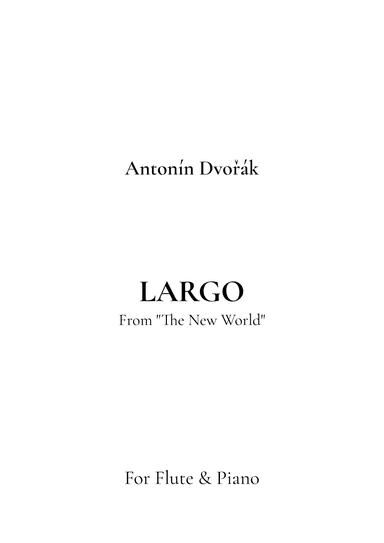 Largo, From Symphony No. 9 "The New World" (arr. Jireh J.)