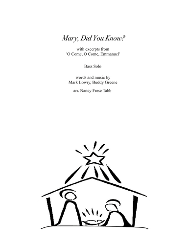 Mary, Did You Know? (arr. Nancy Frese Tabb)