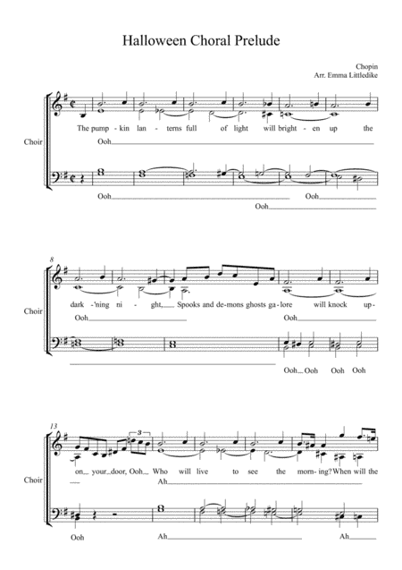 Halloween Choral Prelude (arr. Emma Littledike)