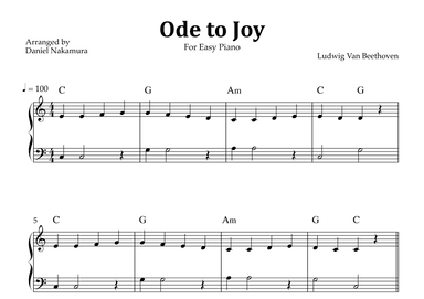Ode to Joy (Easy Piano) (arr. Daniel Nakamura)