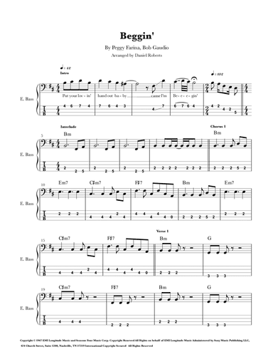 Beggin' (arr. Daniel Roberts)