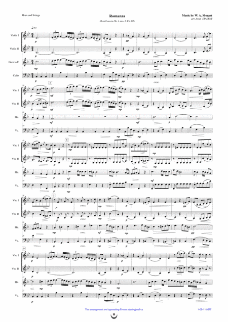 Romanza (Horn Concerto Nb. 4) (arr. Josef STASTNY)