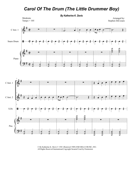 Carol Of The Drum (arr. Stephen DeCesare)