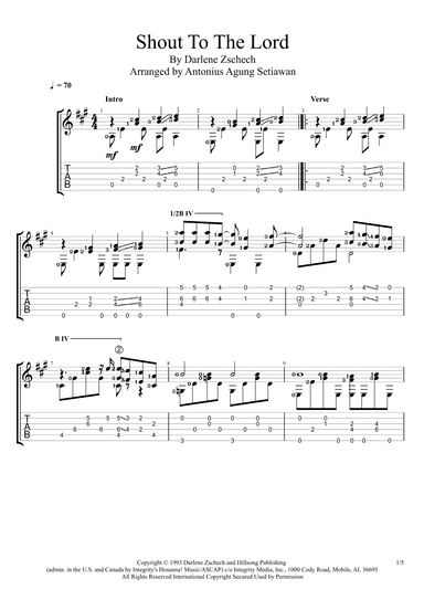 Shout To The Lord (arr. Antonius Agung Setiawan)