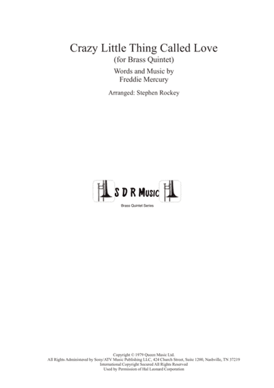 Crazy Little Thing Called Love (arr. Arranged by Stephen Rockey)