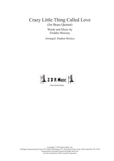 Crazy Little Thing Called Love (arr. Arranged by Stephen Rockey)