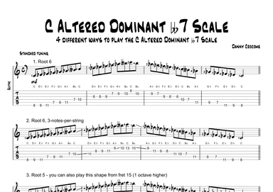 C Altered Dominant bb7 Scale (4 Ways to Play)