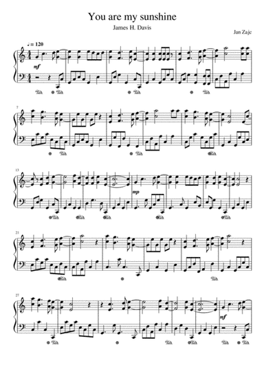 You Are My Sunshine (arr. Jan Zajc)