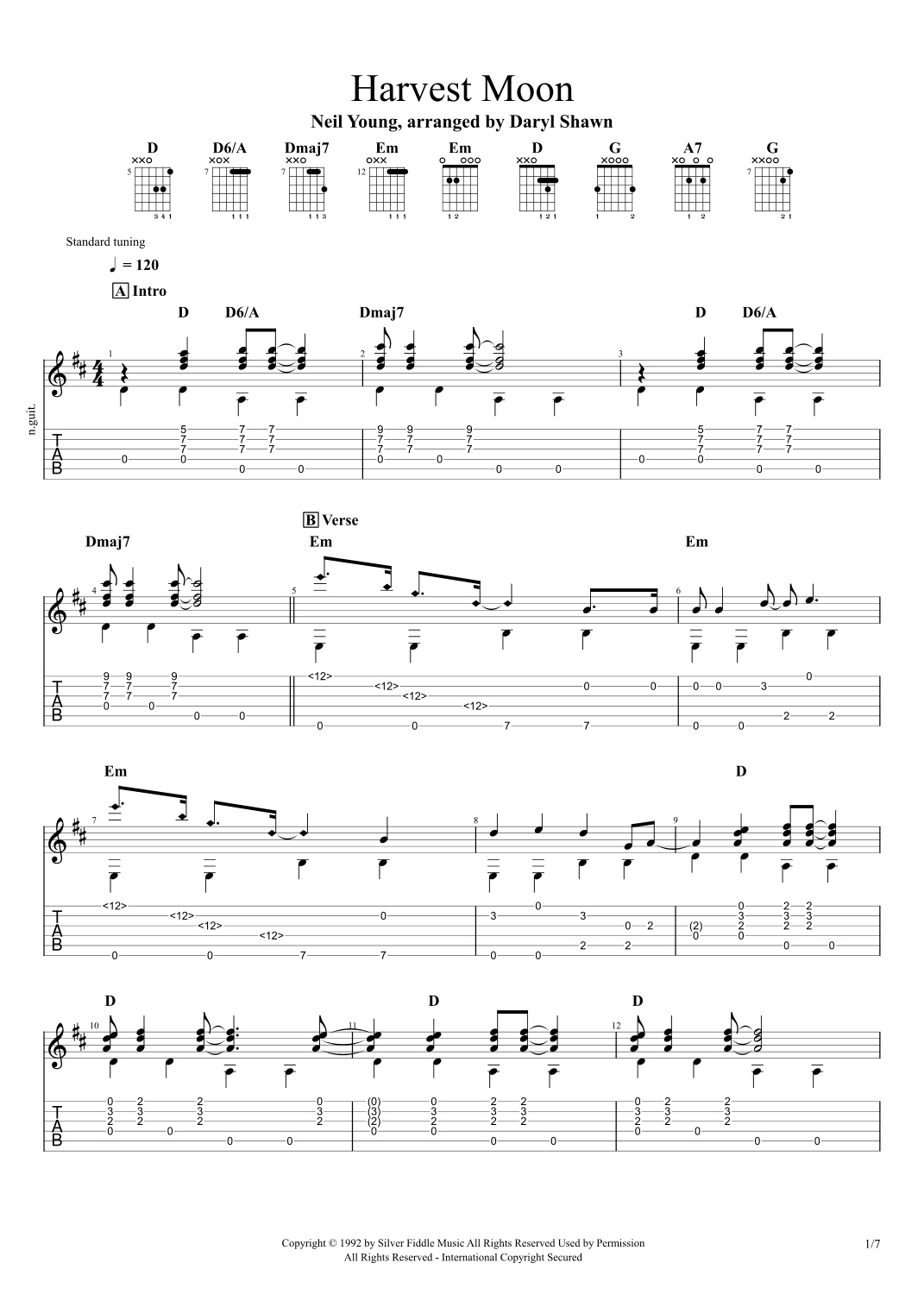 Harvest Moon (arr. Daryl Shawn)