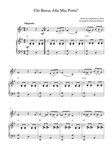 Chi Bussa Alla Mia Porta? (arr. Kaiserin Rebecca)