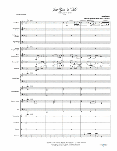 Just You 'n' Me (arr. Patrick Sheehan)