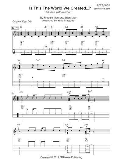 Is This The World We Created...? (arr. Yoko Matsuda)