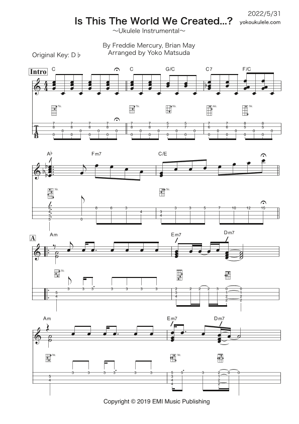 Is This The World We Created...? (arr. Yoko Matsuda)