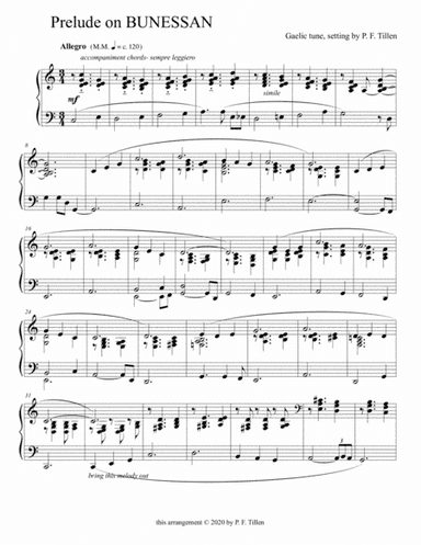 Morning Has Broken (arr. P. F. Tillen)