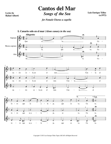 Cantos del Mar (Songs of the Sea)