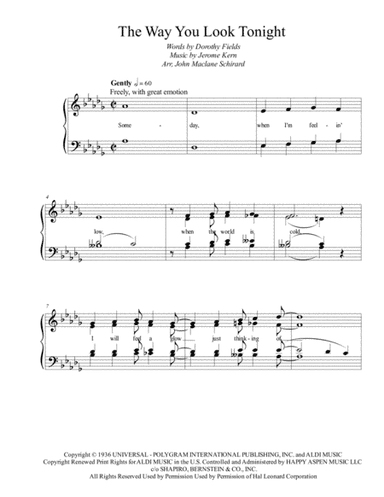 The Way You Look Tonight (arr. John Maclane Schirard)