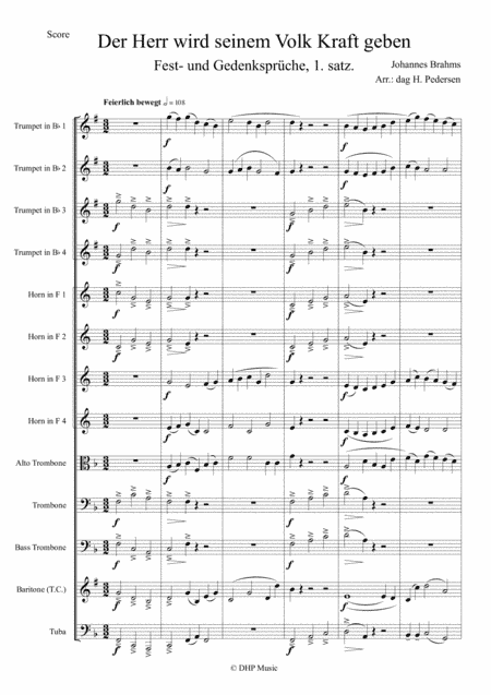 Brahms Fest- und Gedenk #1 (arr. Dag Henrik Pedersen)