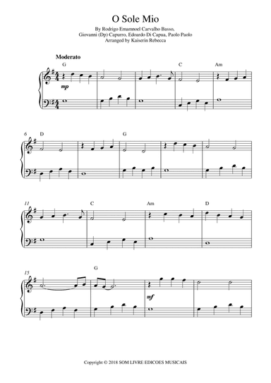 O Sole Mio (arr. Kaiserin Rebecca)