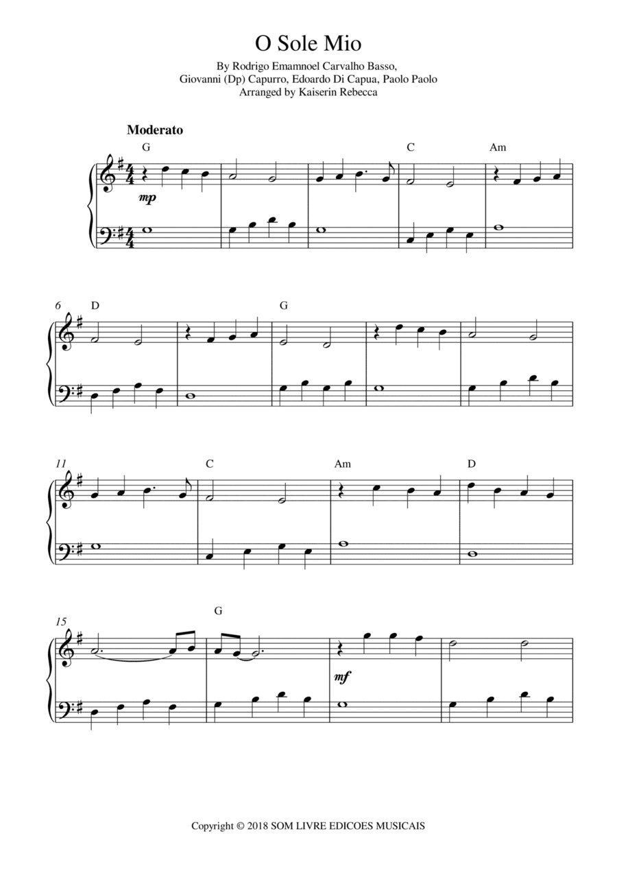 O Sole Mio (arr. Kaiserin Rebecca)