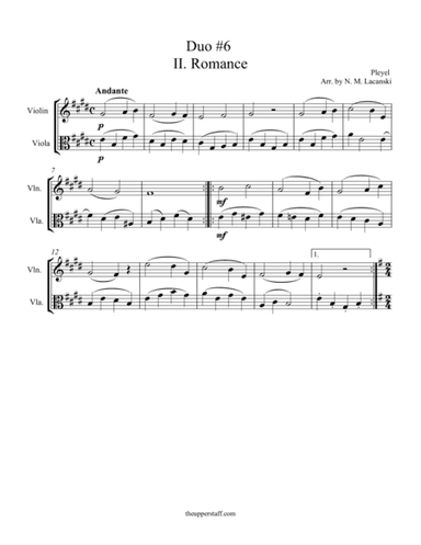 Romance from Duo #6 (arr. Nick Lacanski)