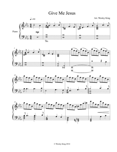 Give Me Jesus (arr. Wesley King)