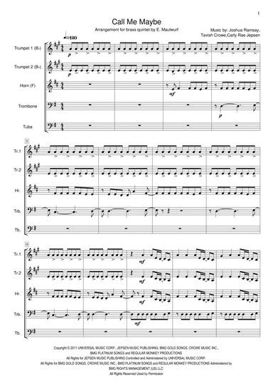 Call Me Maybe (arr. E. Maulwurf)