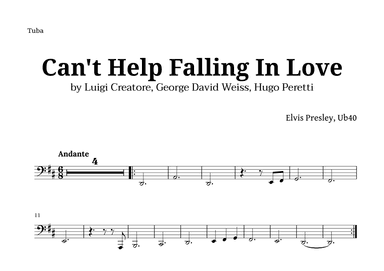 Can't Help Falling In Love (arr. Langanho)