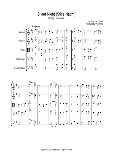 Silent Night (Stille Nacht) - String Orquestra (arr. Vitor Melo)