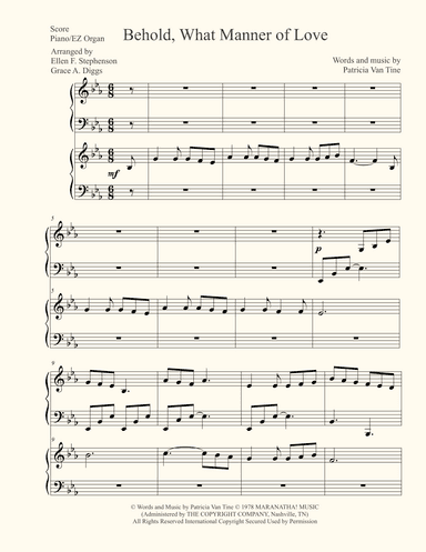 Behold, What Manner Of Love (arr. Ellen Foncannon Stephenson)