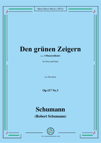 Schumann-Den grunen Zeigern,Op.117 No.3,in e flat minor (arr. OSM Press)