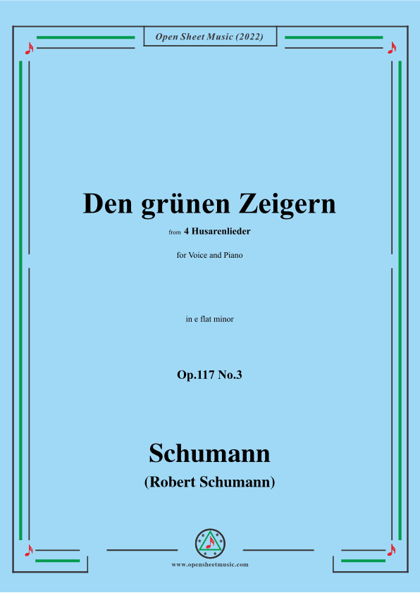 Schumann-Den grunen Zeigern,Op.117 No.3,in e flat minor (arr. OSM Press)