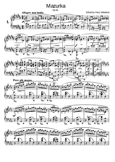 Chopin- Mazurkas Op.56 No 1 to No 3 (arr. Harry Sebastian)