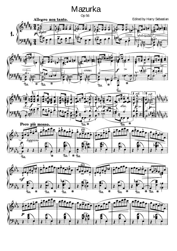 Chopin- Mazurkas Op.56 No 1 to No 3 (arr. Harry Sebastian)