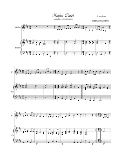 Zither Carol. Violin and piano (arr. Ester Alessandrini)