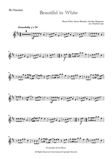 Beautiful In White (arr. Charles Lam)