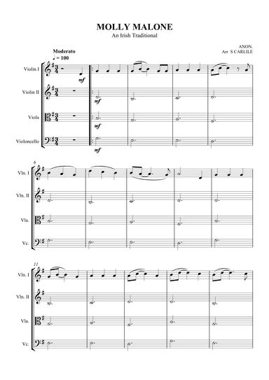 Molly Malone (Cockles and Mussels) (arr. SCMusic)
