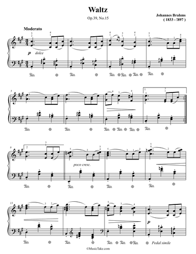 Brahms Waltz in A Major Op.29 No.15 (arr. Ben Choupak)