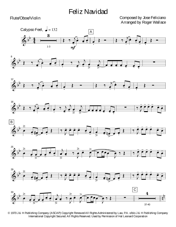 Feliz Navidad (arr. Roger Wallace)