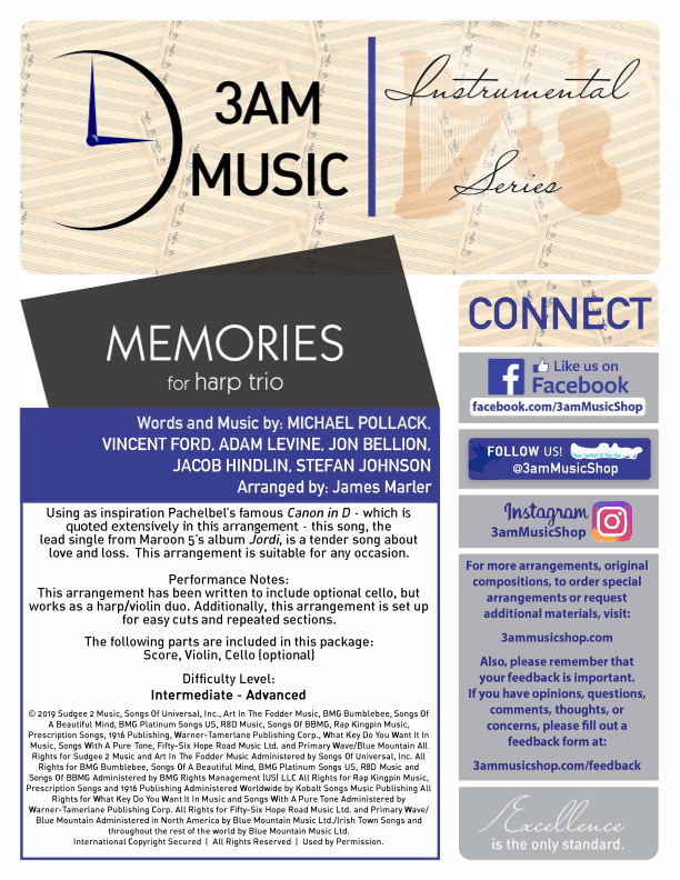 Memories (arr. James Marler)