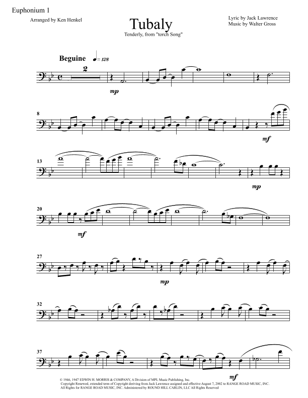 Tenderly (arr. Ken Henkel)