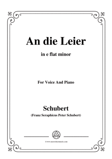 Schubert-An die Leier(To My Lyre),Op.56 No.2,in e flat minor,for Voice&Piano (arr. MSM)