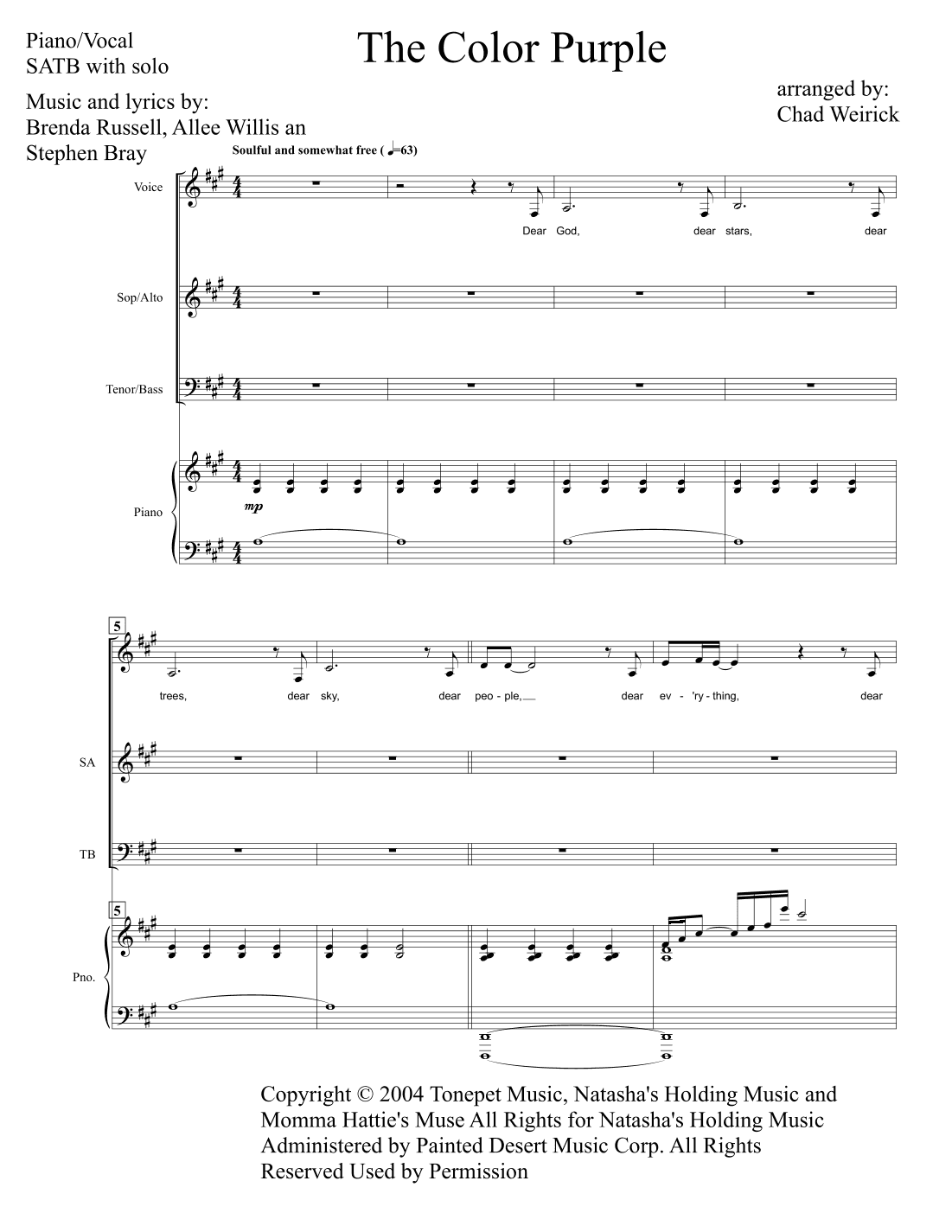 The Color Purple (arr. Chad Weirick)