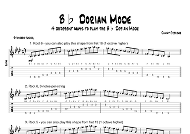 Bb Dorian Mode (4 Ways to Play)