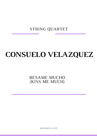 Besame Mucho (Kiss Me Much) (arr. Alex Talanov)
