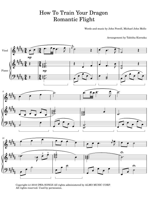 How To Train Your Dragon (arr. Tabitha Kierszka)